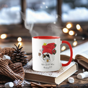 Christmas Stocking Cute Calico Kitten Mug