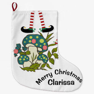 Christmas Stocking, Elf Santa Large Christmas Stocking