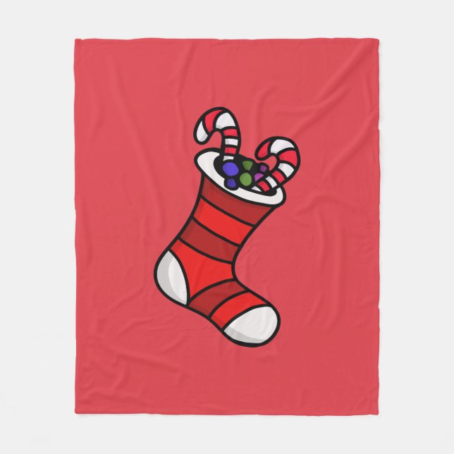 Christmas stocking fleece blanket (Front)