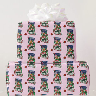 Christmas Stocking For Personalise Child's Name Wrapping Paper