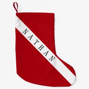 CHRISTMAS STOCKING FOR SCUBA DIVERS RED FLAG
