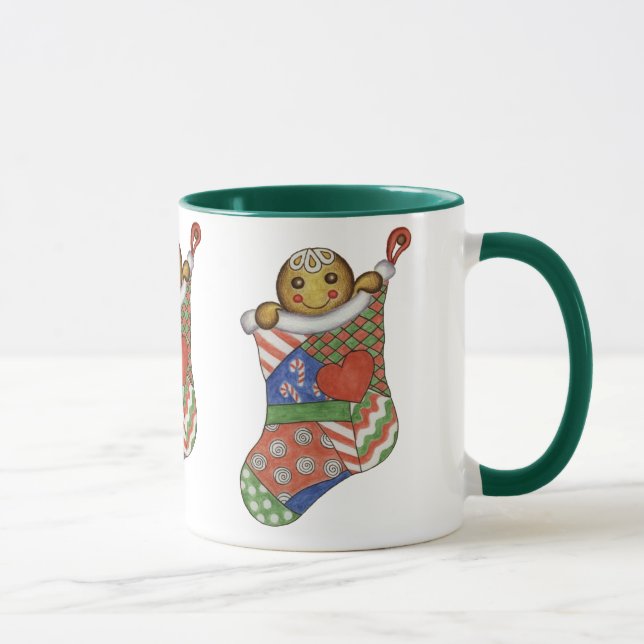 Christmas Stocking Gingerbread Coffee Mug (Right)