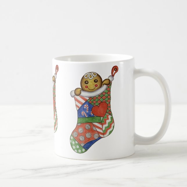 Christmas Stocking Gingerbread Coffee Mug (Right)