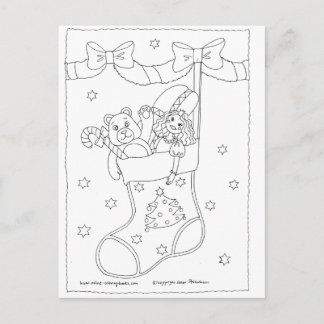Christmas Stocking Holiday Postcard