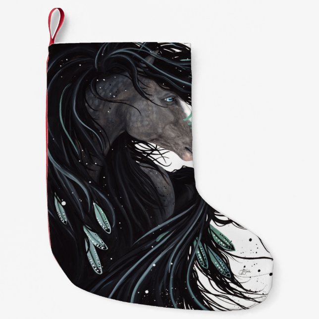 Christmas Stocking Majestic Turquoise Horse Bihrle (Front)