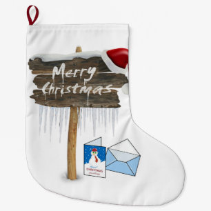 Christmas Stocking, Merry Christmas Large Christmas Stocking