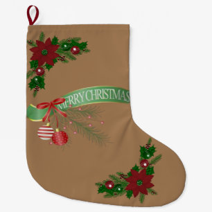 Christmas Stocking, Merry Christmas Large Christmas Stocking