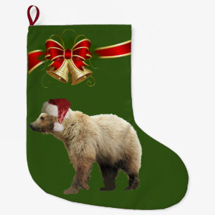 Christmas Stocking of grizzly bear cub