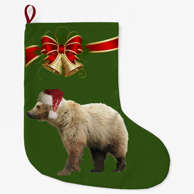 Christmas Stocking of grizzly bear cub (Front)