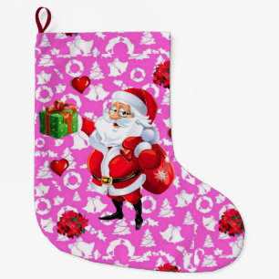 Christmas Stocking, Santa Large Christmas Stocking