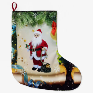 Christmas Stocking, Santa Large Christmas Stocking