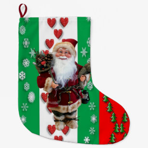 Christmas Stocking, Santa Large Christmas Stocking