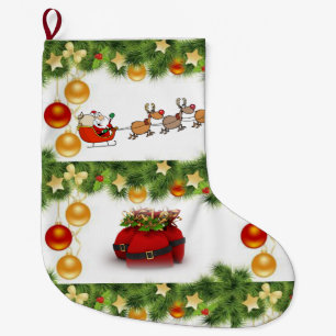 Christmas Stocking, Santa Large Christmas Stocking