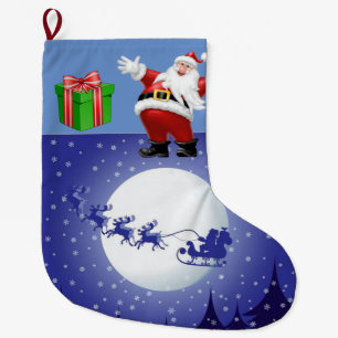 Christmas Stocking, Santa Large Christmas Stocking