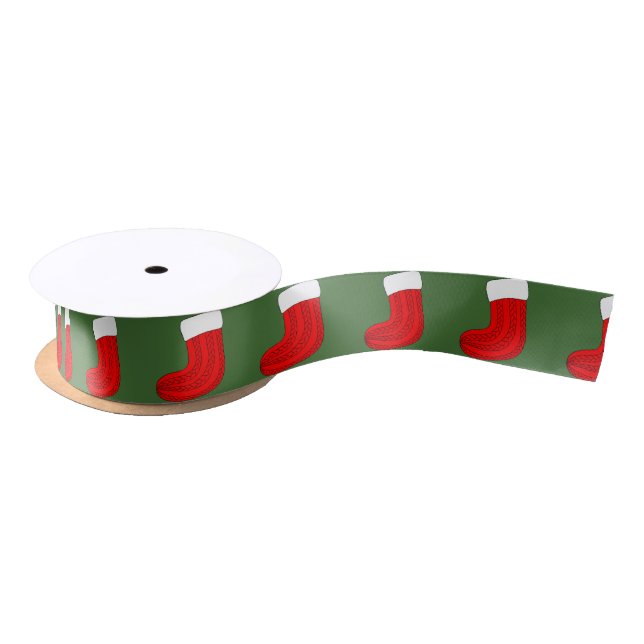 Christmas Stocking Satin Ribbon (Spool)