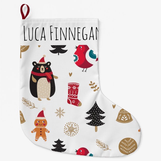Christmas Stocking Scandinavia (Personalise It) (Front)