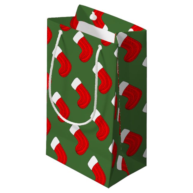 Christmas Stocking Small Gift Bag (Front Angled)