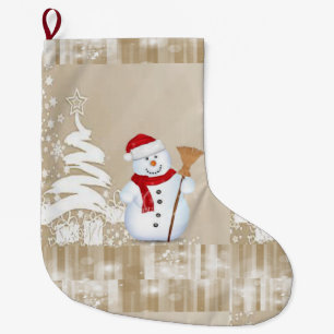 Christmas Stocking, Snowman Large Christmas Stocking