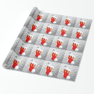 Christmas stocking wrapping paper. paper