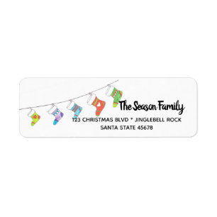 Christmas stockings address label