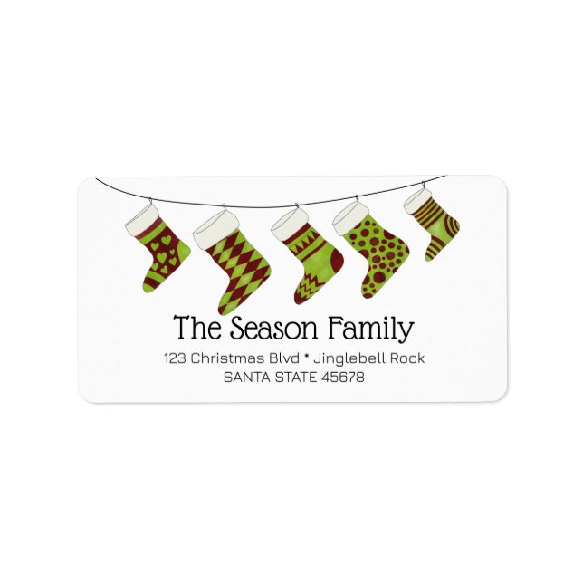 Christmas Stockings address label (Front)