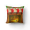 Christmas Stockings and Fireplace Throw Pillow