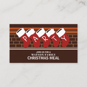 Christmas stockings, Festive Invitation