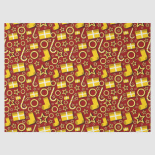 Christmas Stockings, Gifts and Candy Canes Tissue Paper