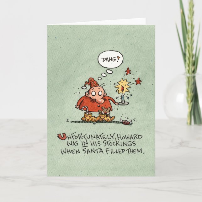 Christmas Stockings Holiday Card (Front)