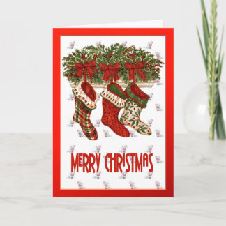Christmas Stockings Holiday Card