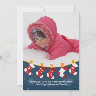 Christmas Stockings Holiday Photo Card