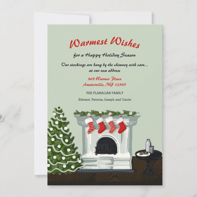 Christmas Stockings Hung With Care Card (Front)