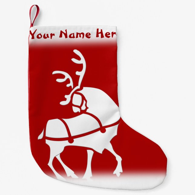 Christmas Stockings Personalised Reindeer Stocking (Front)