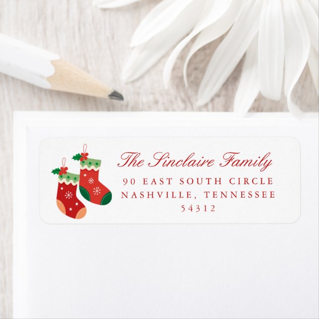 Christmas Stockings Return Address  (Insitu)