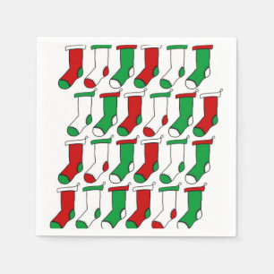 Christmas Stockings Socks Napkin