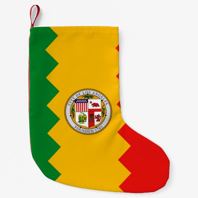 Christmas Stockings with Flag of Los Angeles, USA (Front)