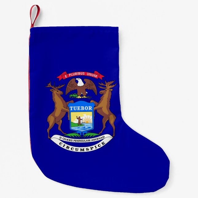 Christmas Stockings with Flag of Michigan (Front)