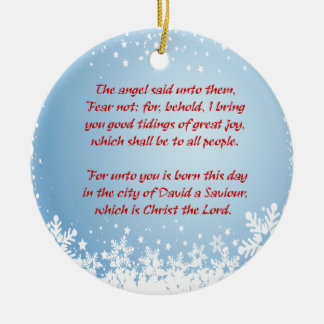 Christmas Story Luke 2 Christian Customisable Ceramic Tree Decoration