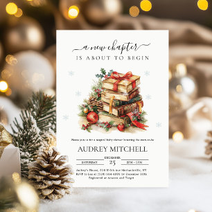 Christmas Storybook Book Themed Shower Invitation