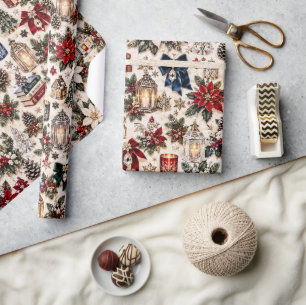 Christmas Storybook Village Wrapping Paper