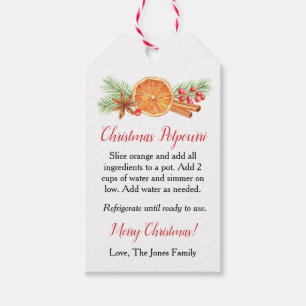 Christmas Stovetop Potpourri Gift Tag