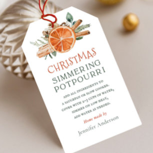 Christmas Stovetop Simmering Potpourri Gift Tag
