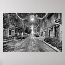 Christmas Street in Italy Poster