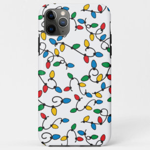 Christmas String Lights Colourful Bulbs on White Case-Mate iPhone Case
