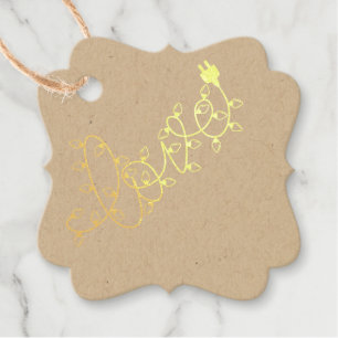 Christmas String Lights LOVE Favour Tags
