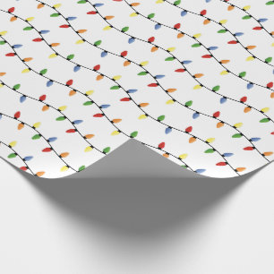 Christmas String Lights Wrapping Paper