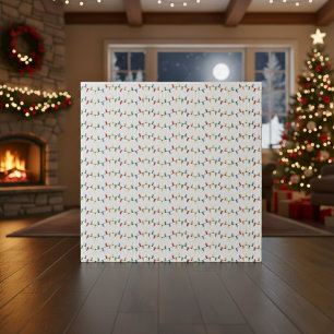 Christmas String Lights Wrapping Paper