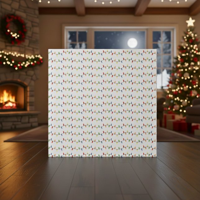 Christmas String Lights Wrapping Paper (Christmas String Lights Wrapping Paper)