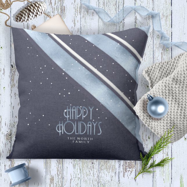 Christmas Stripe Pattern Blue/White ID862 Cushion (Creator Uploaded)
