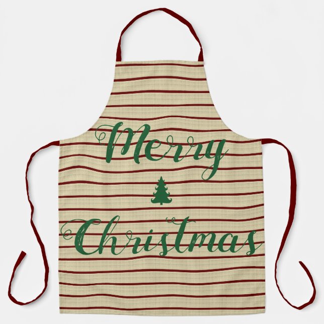 Christmas striped apron (Front)